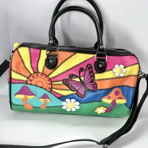 Current Mood Sunshine Mushroom Butterfly 70s Hippie Purse Bag Dolls Kill 60s